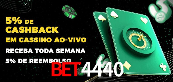 Promoções do cassino ao Vivo bet4440